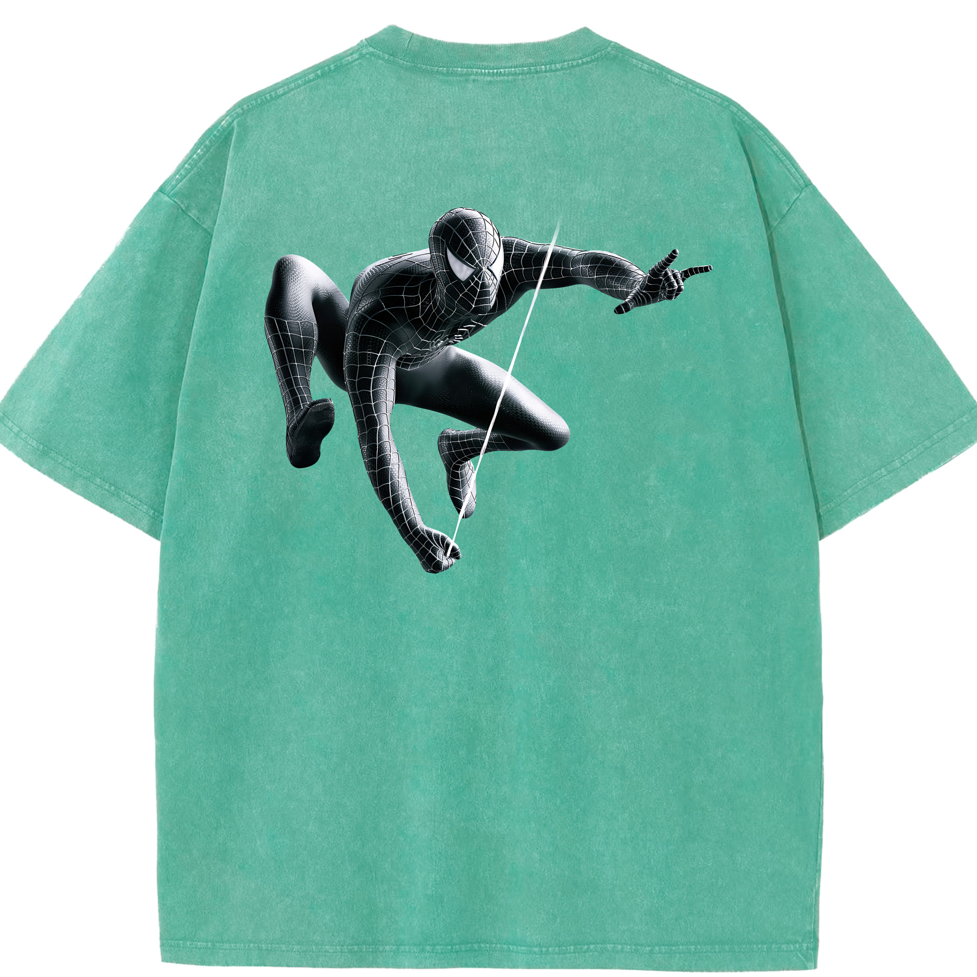 （画像用） Spider Man スパイダーマン 綿100% ヴィンテージ風 半袖Tシャツ（背面プリント）